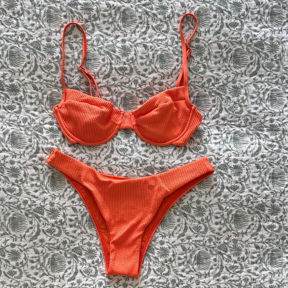 Monday Swimwear Maui Top Byron Bottom Orange Bikini